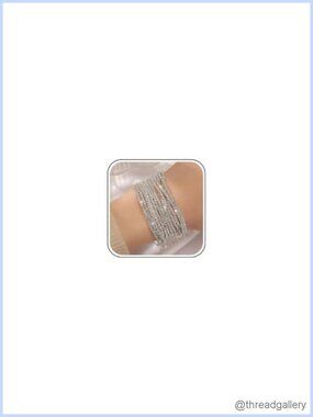 Rhinestone Bracelet Set Tennis Stretch Wedding Party Jewelry Gift